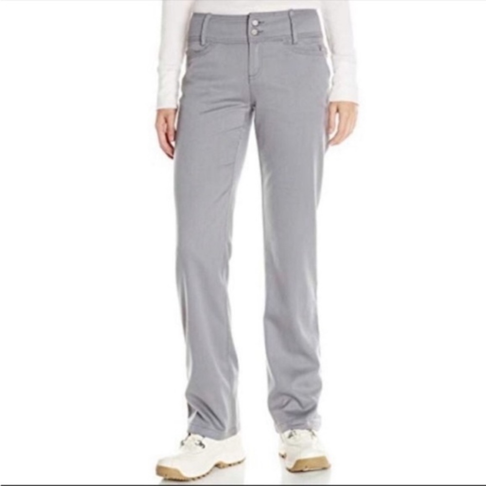 ICEBREAKER 29 Merino Wool Fossil Gray Vista Slim Bootleg Travel Pants